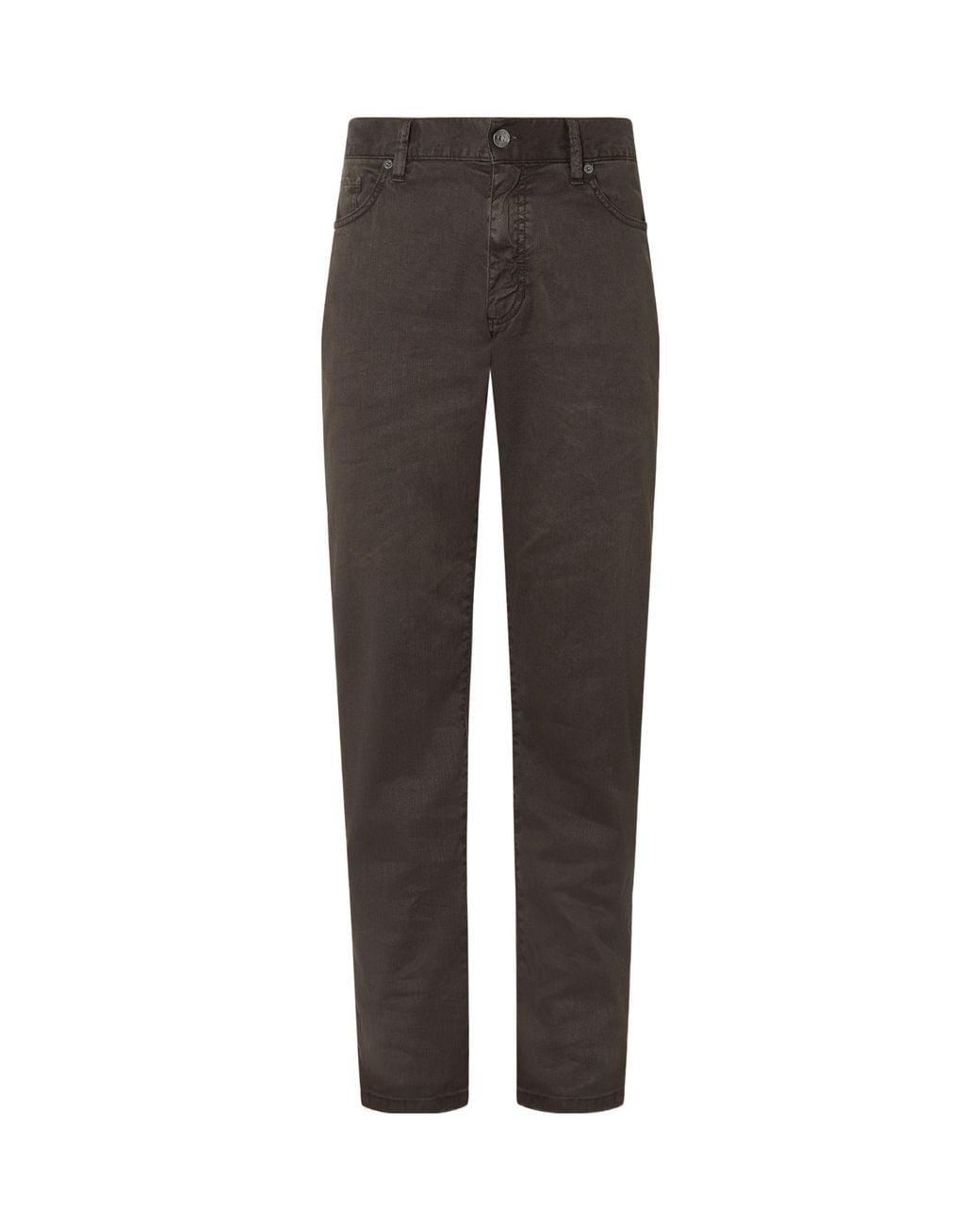 Zegna Gray Roccia Slim Straight Jeans for men