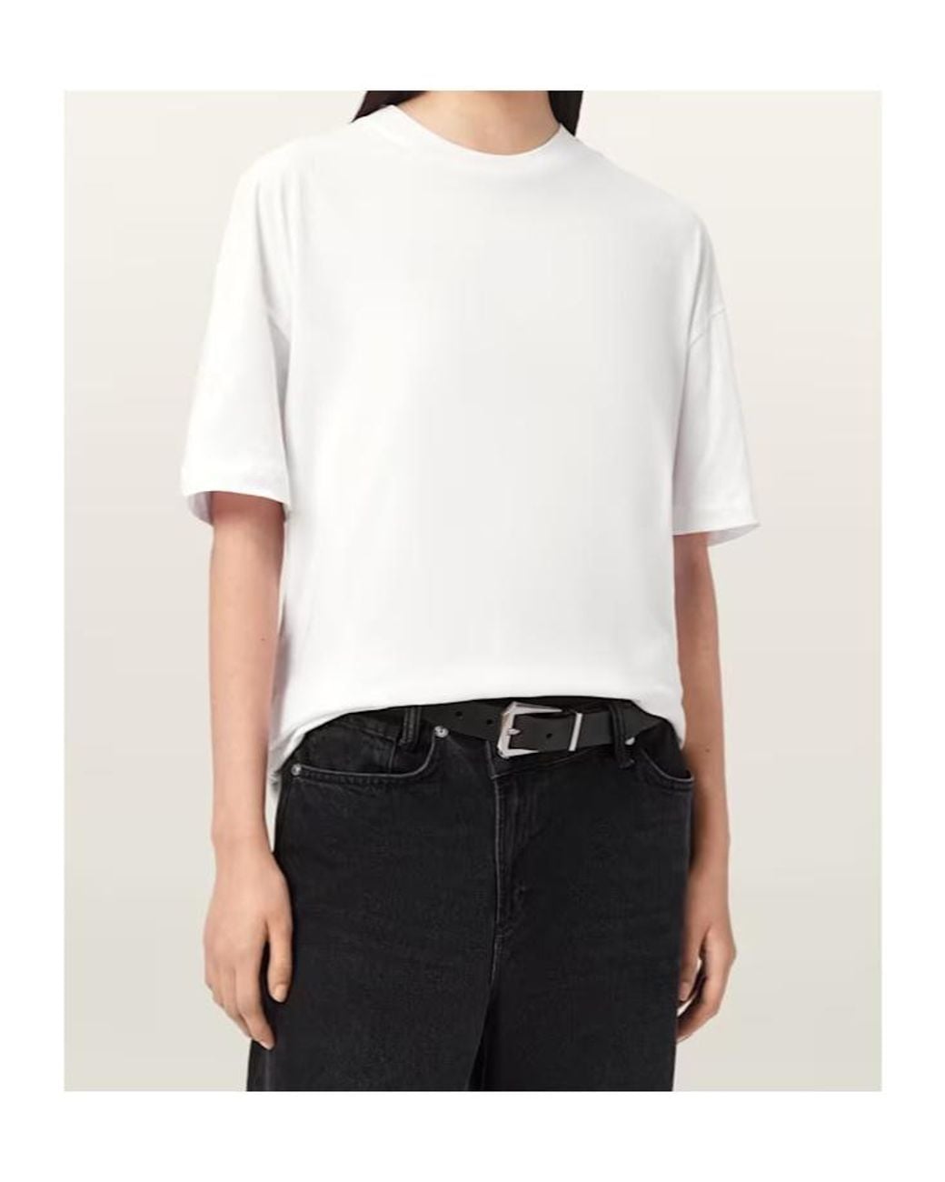 AllSaints White Fuse Oversized Etta T-Shirt