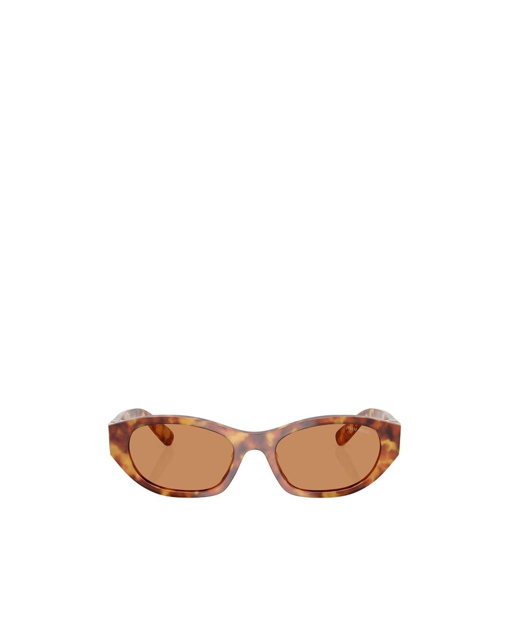 Miu Miu White Eyewear Oval-Frame Sunglasses