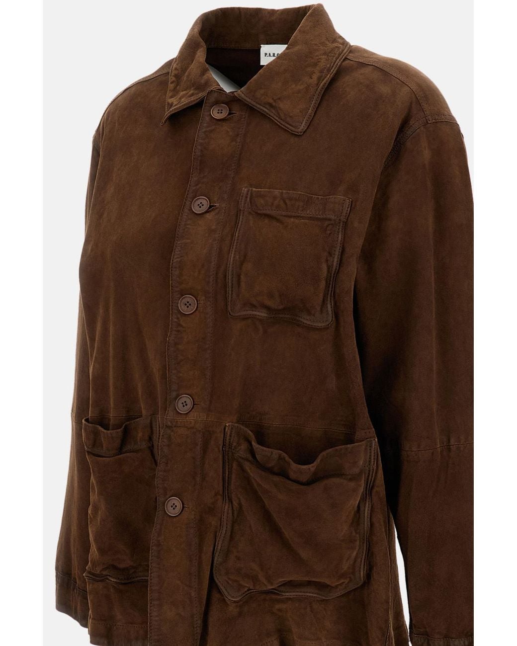 P.A.R.O.S.H. Brown P.A.R.O..H. Long-Sleeved Buttoned Jacket