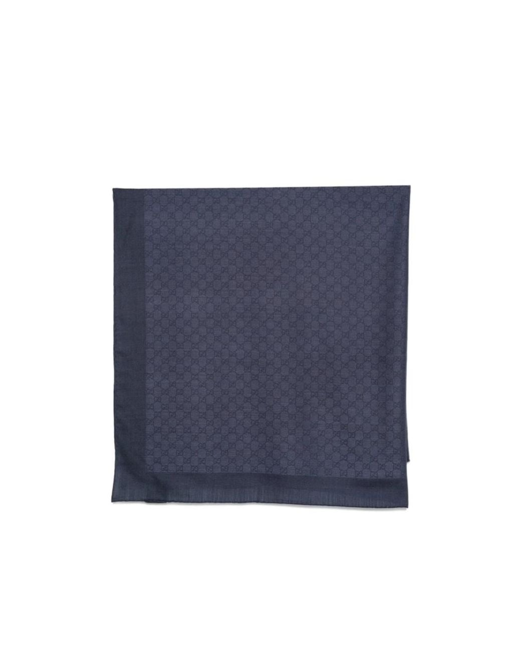 Gucci Blue Gg Jacquard Shawl for men