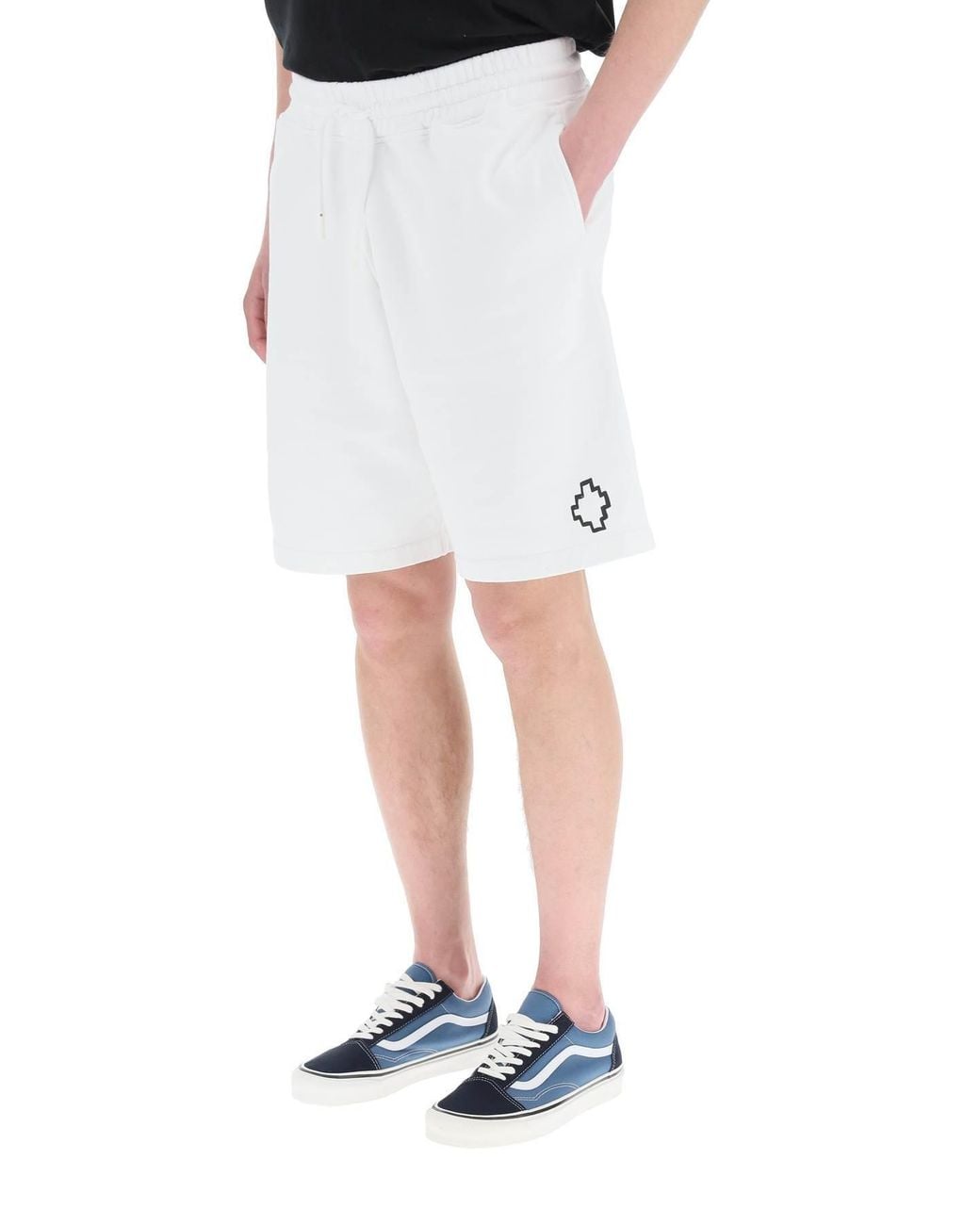 Marcelo Burlon White County Of Milan Tempera Cross Basket Shorts for men