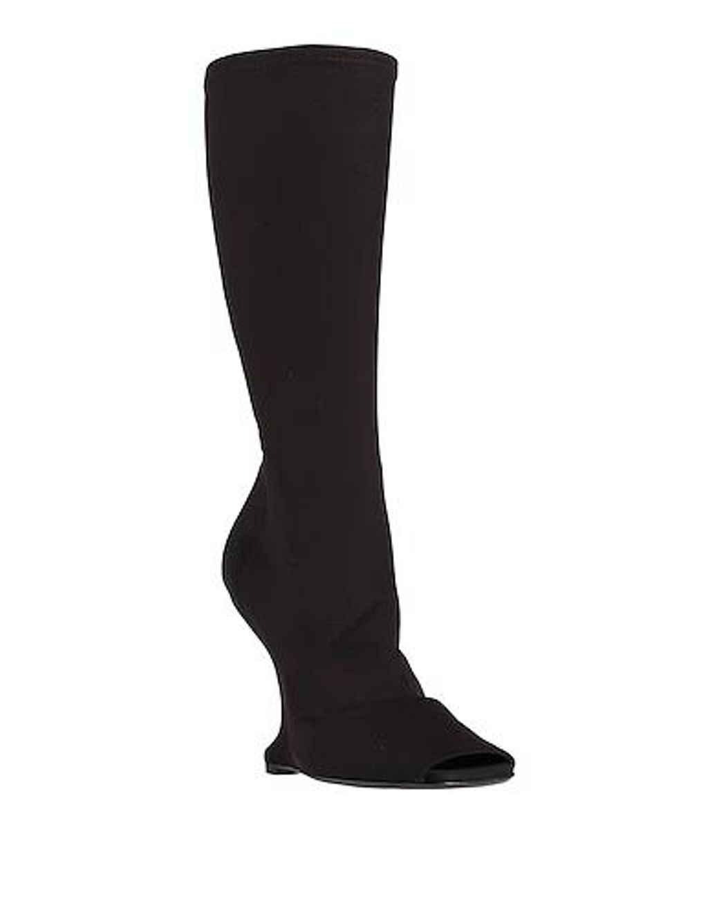 Rick Owens Black Boot Textile Fibers
