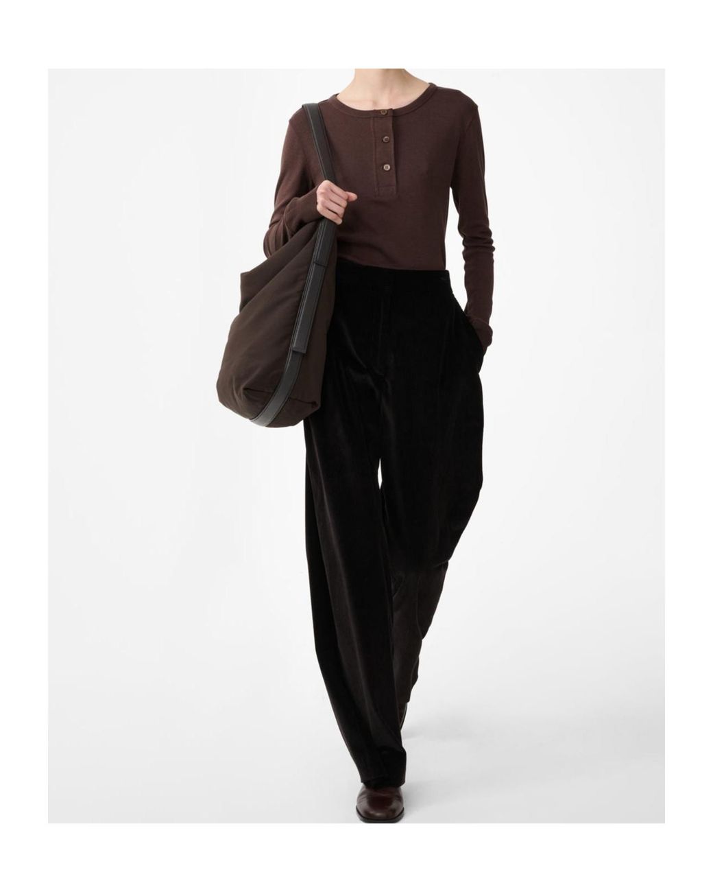 Studio Nicholson Brown Grange Relaxed Pants
