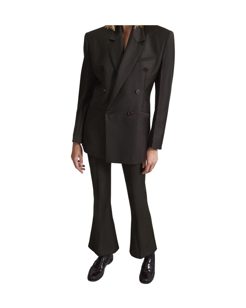 Frankie Shop Black Jade Double-Breasted Blazer