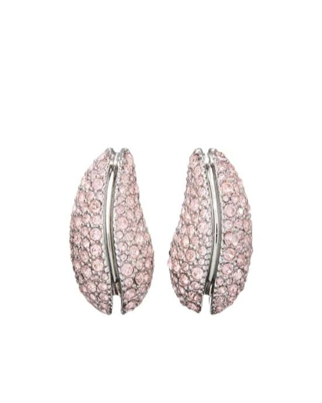 Tory Burch Pink Crystal-Embellished Earrings