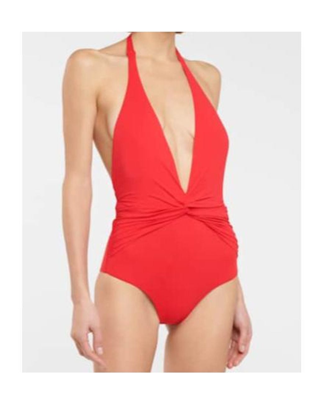 Melissa Odabash Red Tahiti Halterneck Swimsuit