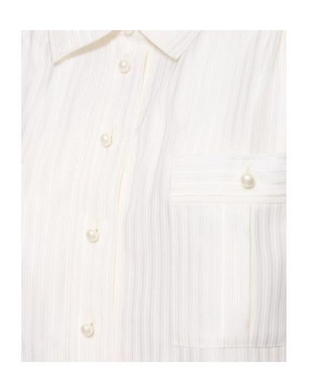 Alessandra Rich White Buckle Jacquard Shirt