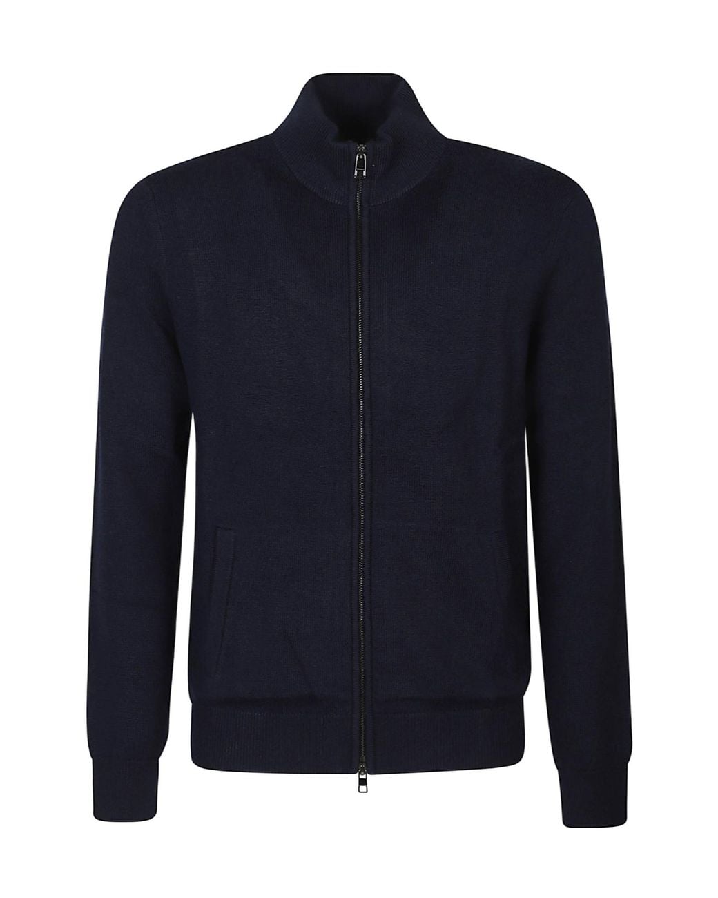 Michael Kors Blue Zip-Up High Neck Cardigan for men