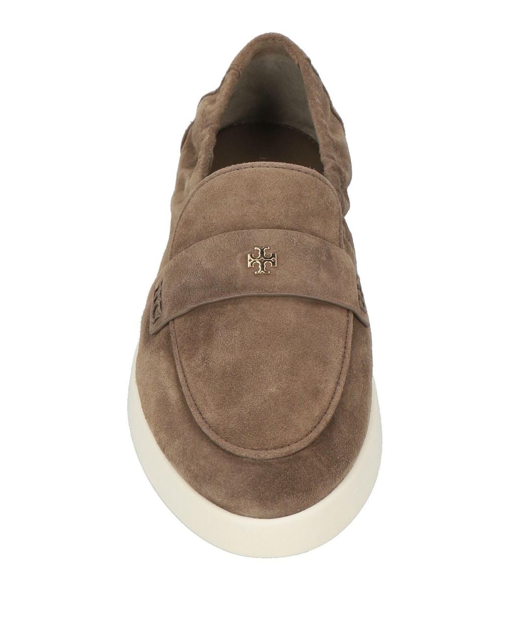 Tory Burch Brown Minimalist Suede Loafers