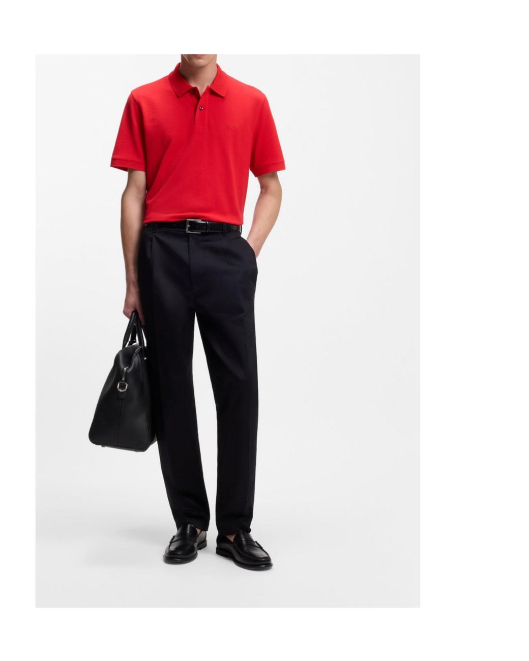 Boss Red Button Polo Shirt for men