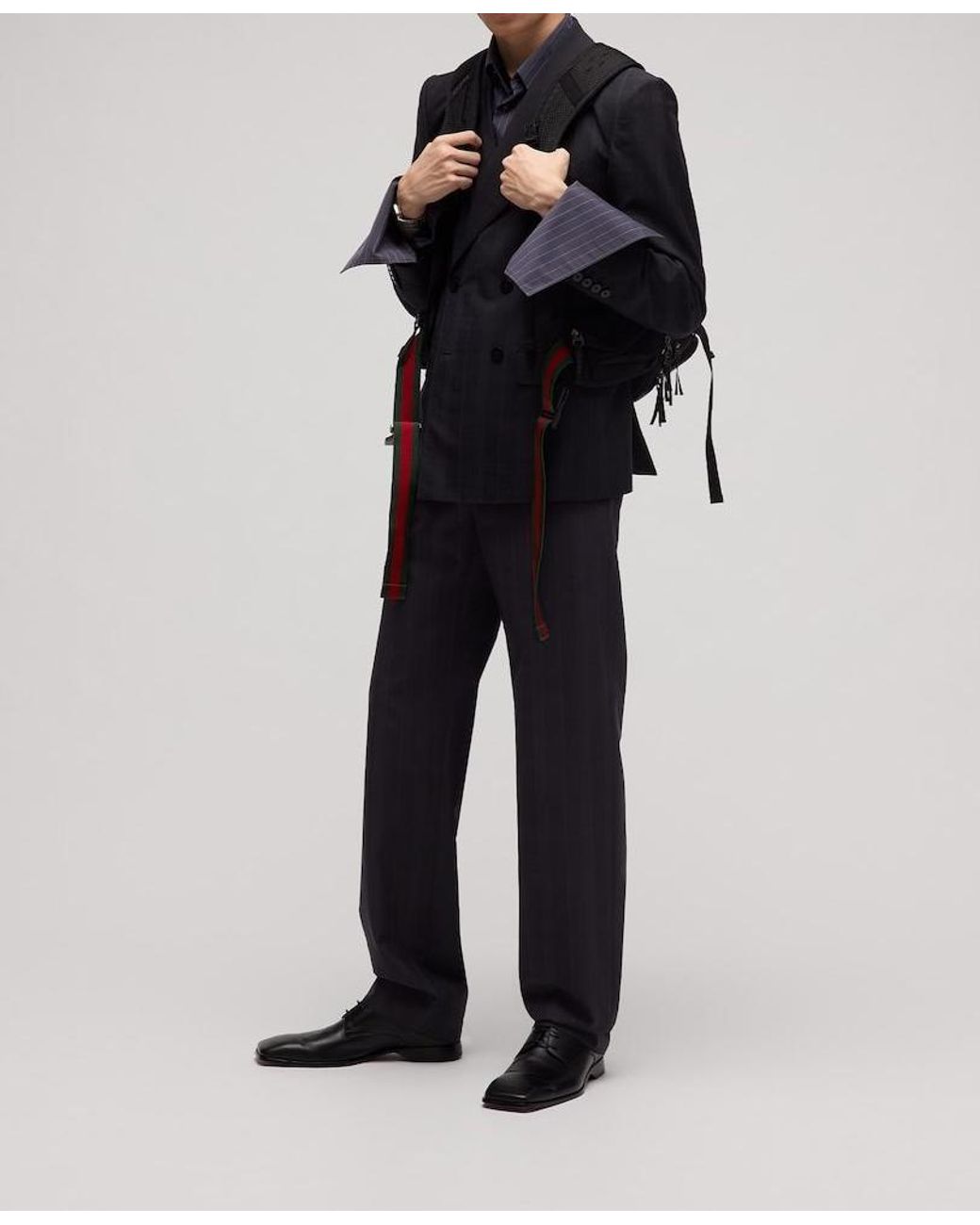 Gucci Black Checked Fil Coupé Pants for men