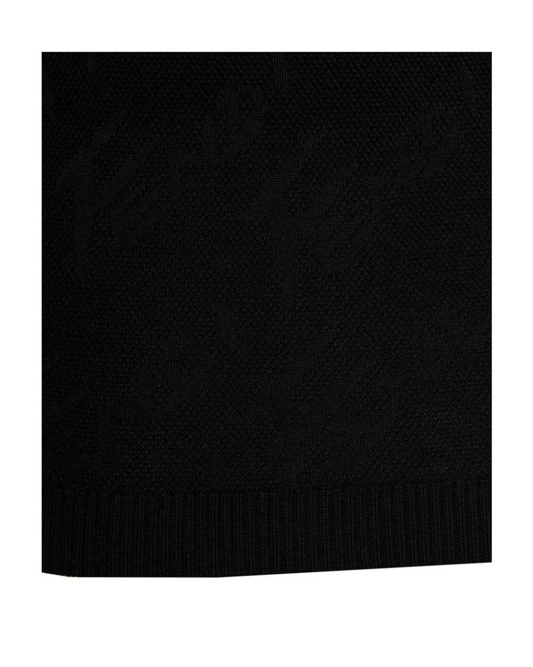 Fendi Black Logo-Embellished Knitted Top