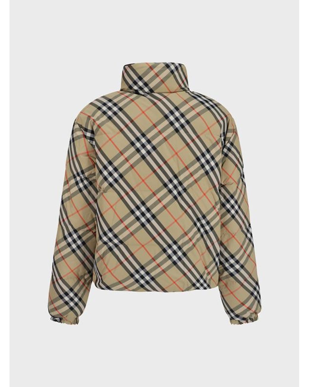 Burberry Metallic Reversible Checked Zipped Puffer Jacket