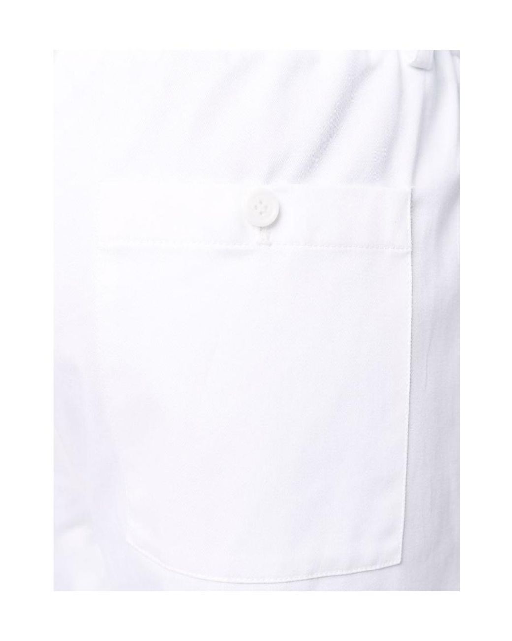 AMI White Elasticated Bermuda for men