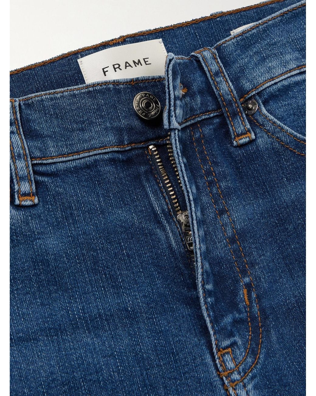 FRAME Blue Belt Loop Jeans