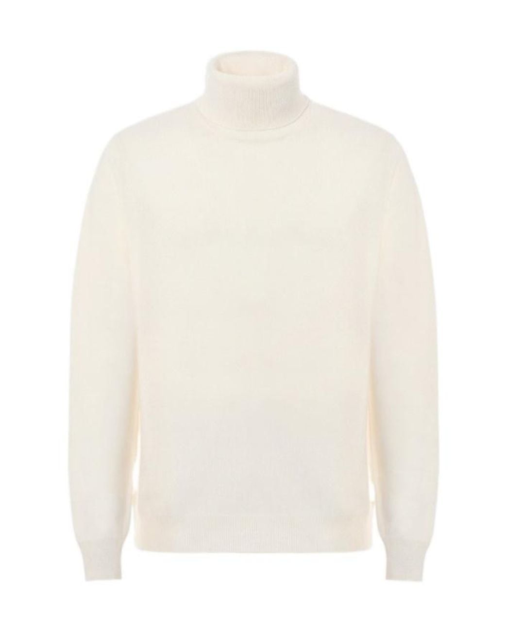 Malo White Basic Turtleneck Knitwear for men