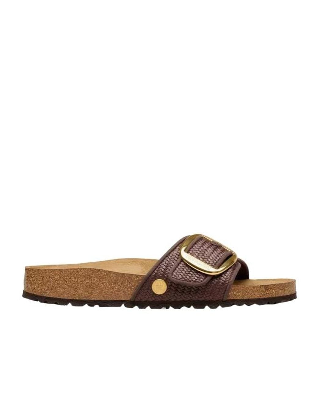 Birkenstock Brown Madrid Big Buckle Flat Sandals