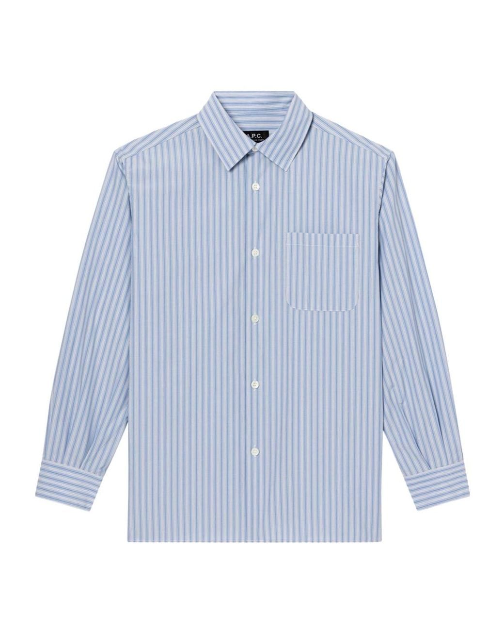 A.P.C. Blue 90S Vintage-Style Shirt