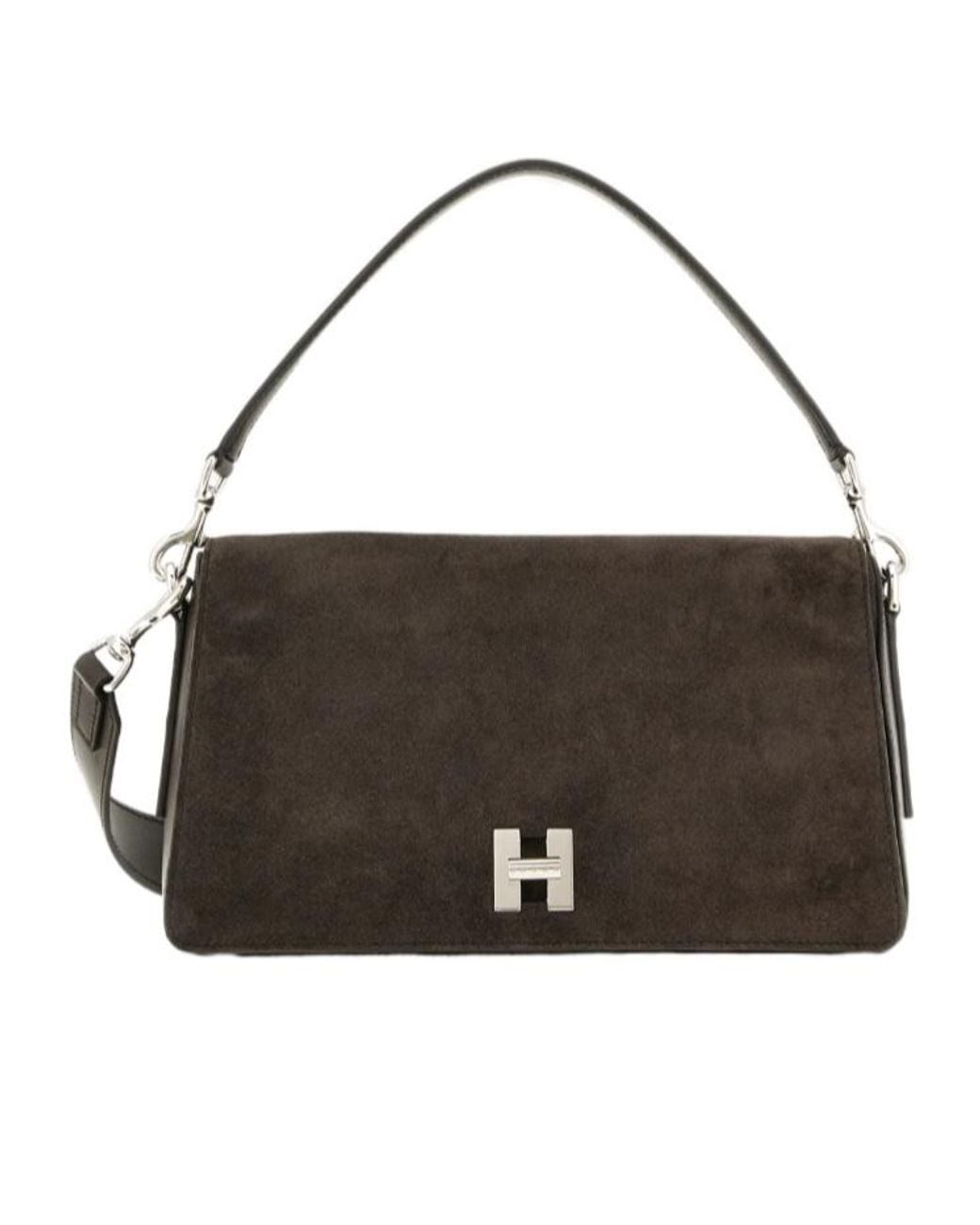 Hogan Black H-Turn Flap Bag