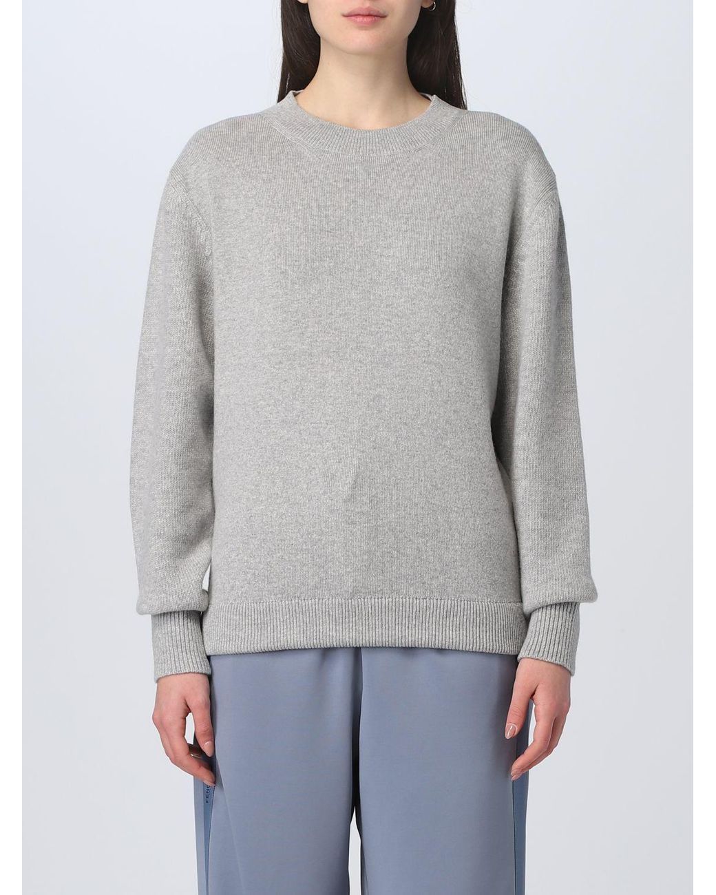 Fendi Gray Crewneck Knit Sweater