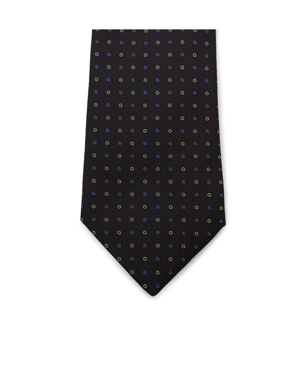 Canali Black Micro Dot Tie for men