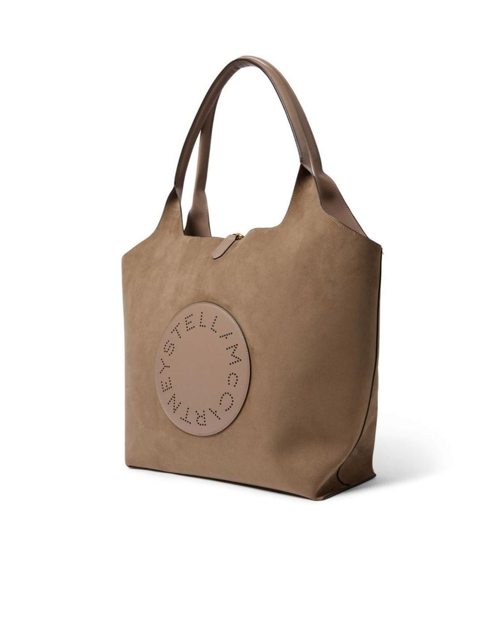 Stella McCartney Brown Logo Perforated Reversible Tote Bag