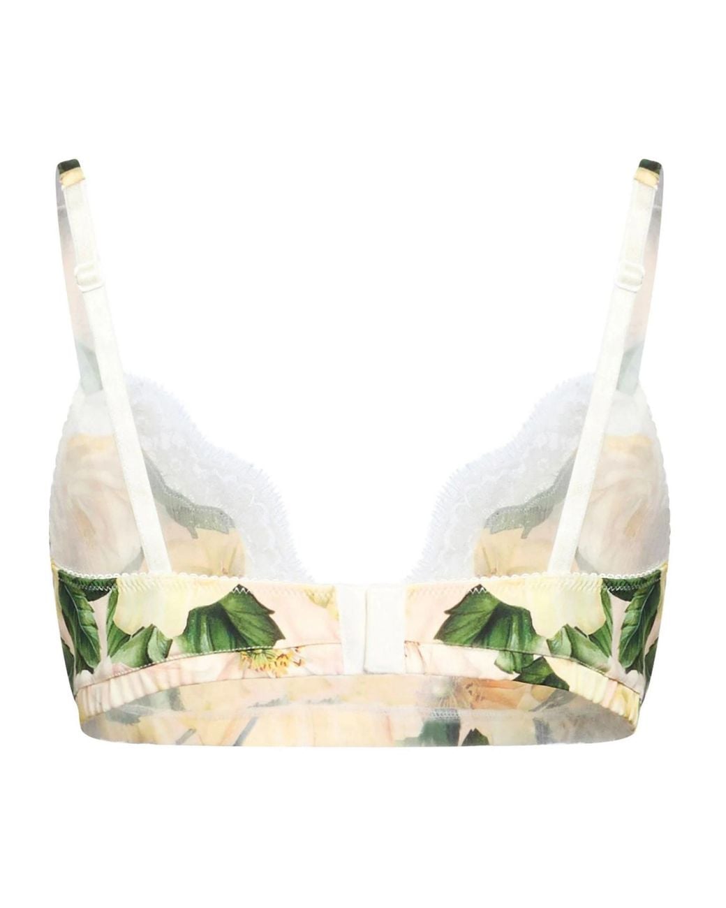 Dolce & Gabbana Metallic Floral Triangle Bra