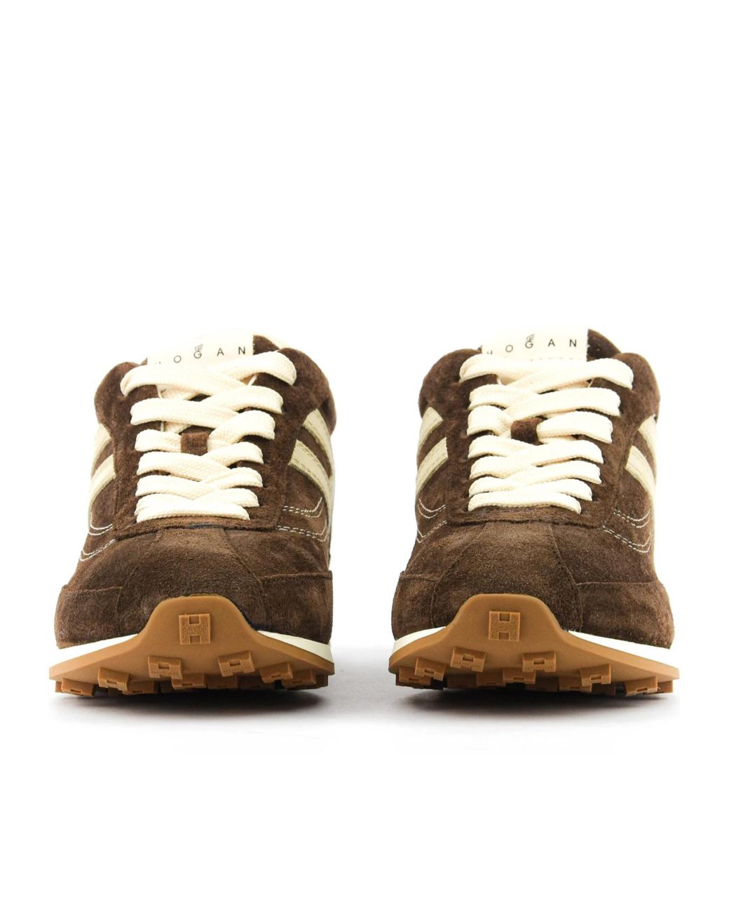 Hogan Multicolor Logo-Patch Suede Sneakers