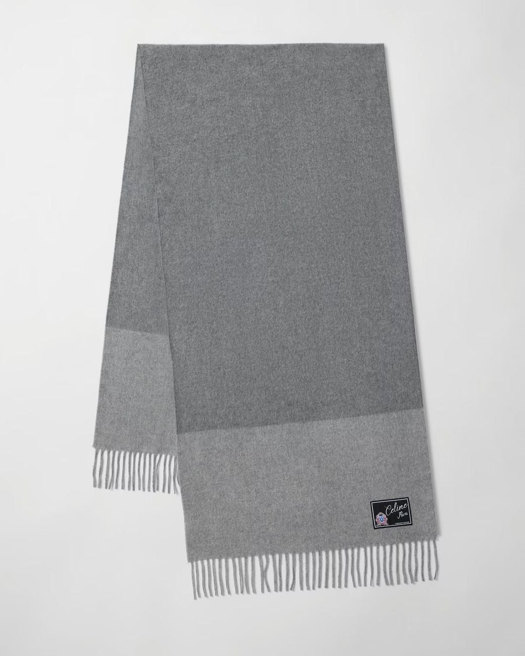 Céline Gray Bicolor Cashmere Scarf