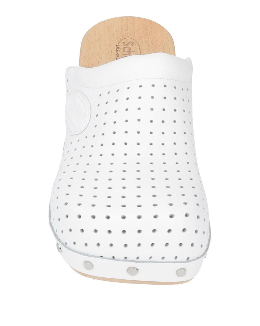 Balenciaga White Mules And Clogs