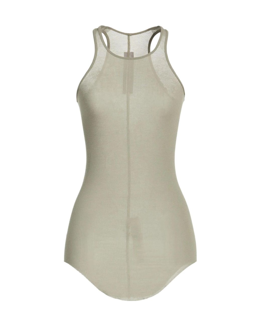 Rick Owens Gray Tank Top Viscose, Silk