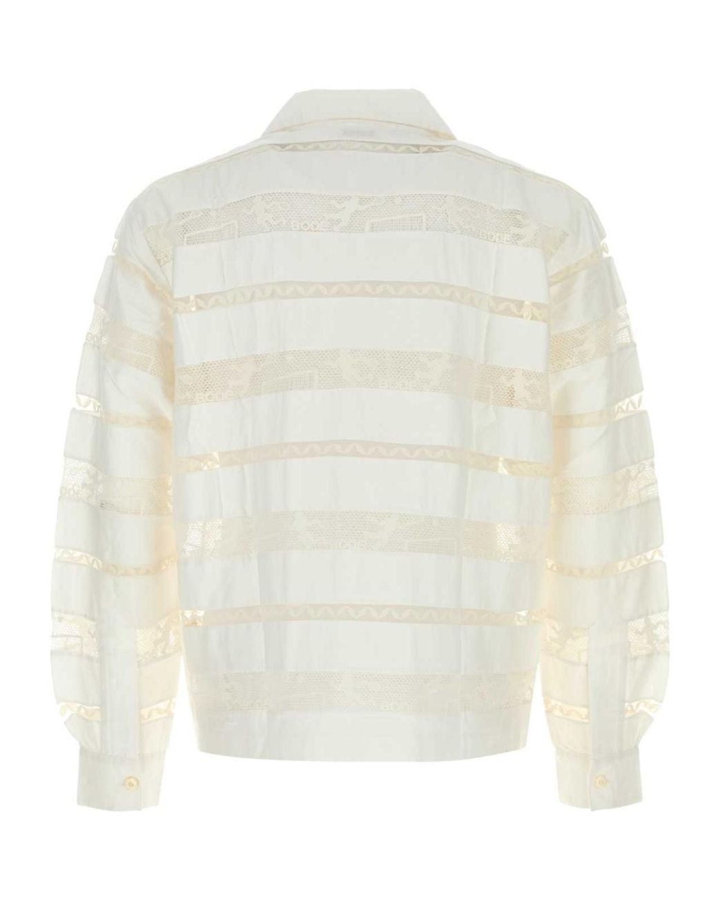 Bode White Tennis Lace Shirt for men