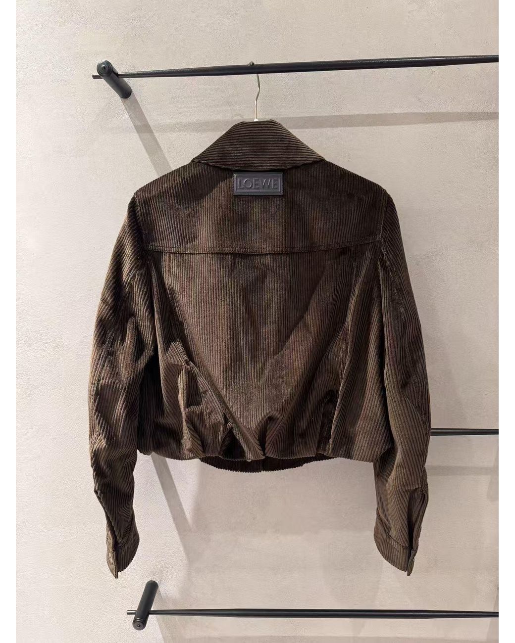 Loewe Brown Cropped Corduroy Jacket