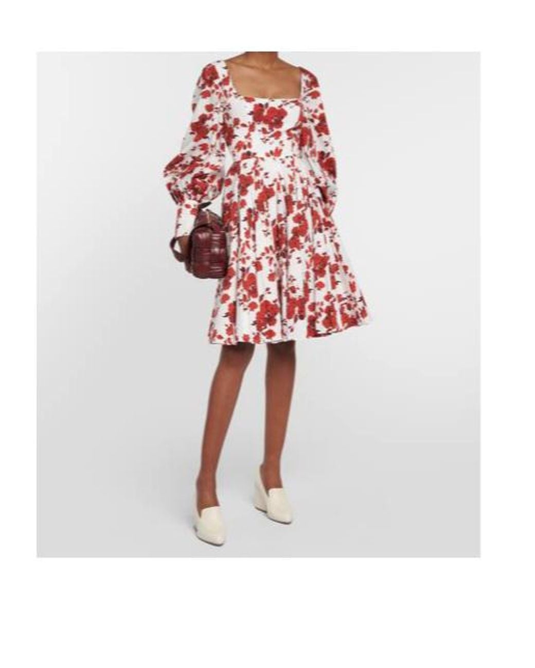 Emilia Wickstead Red Yasmina Floral Cotton Minidress