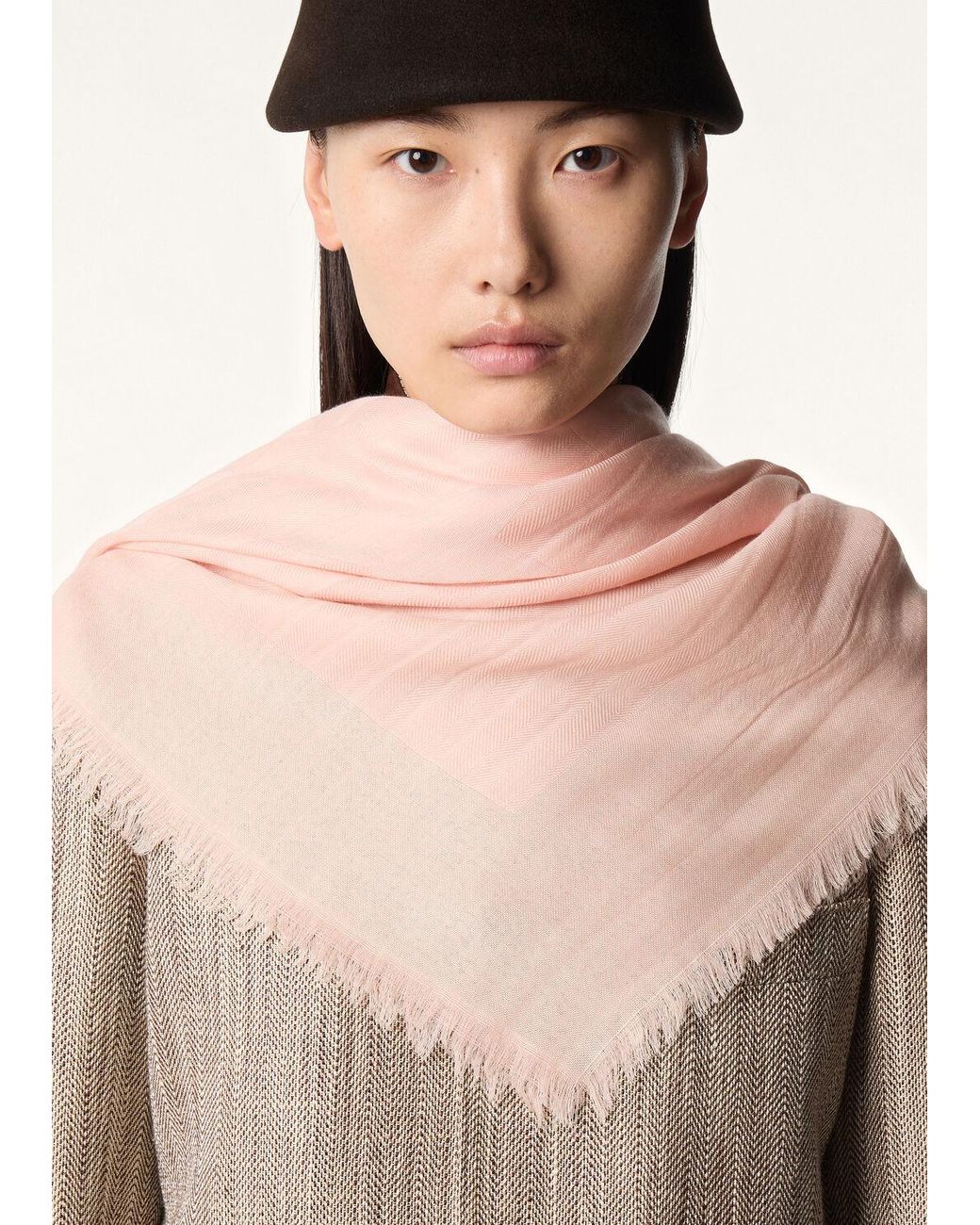 Loro Piana Pink Crest Shawl