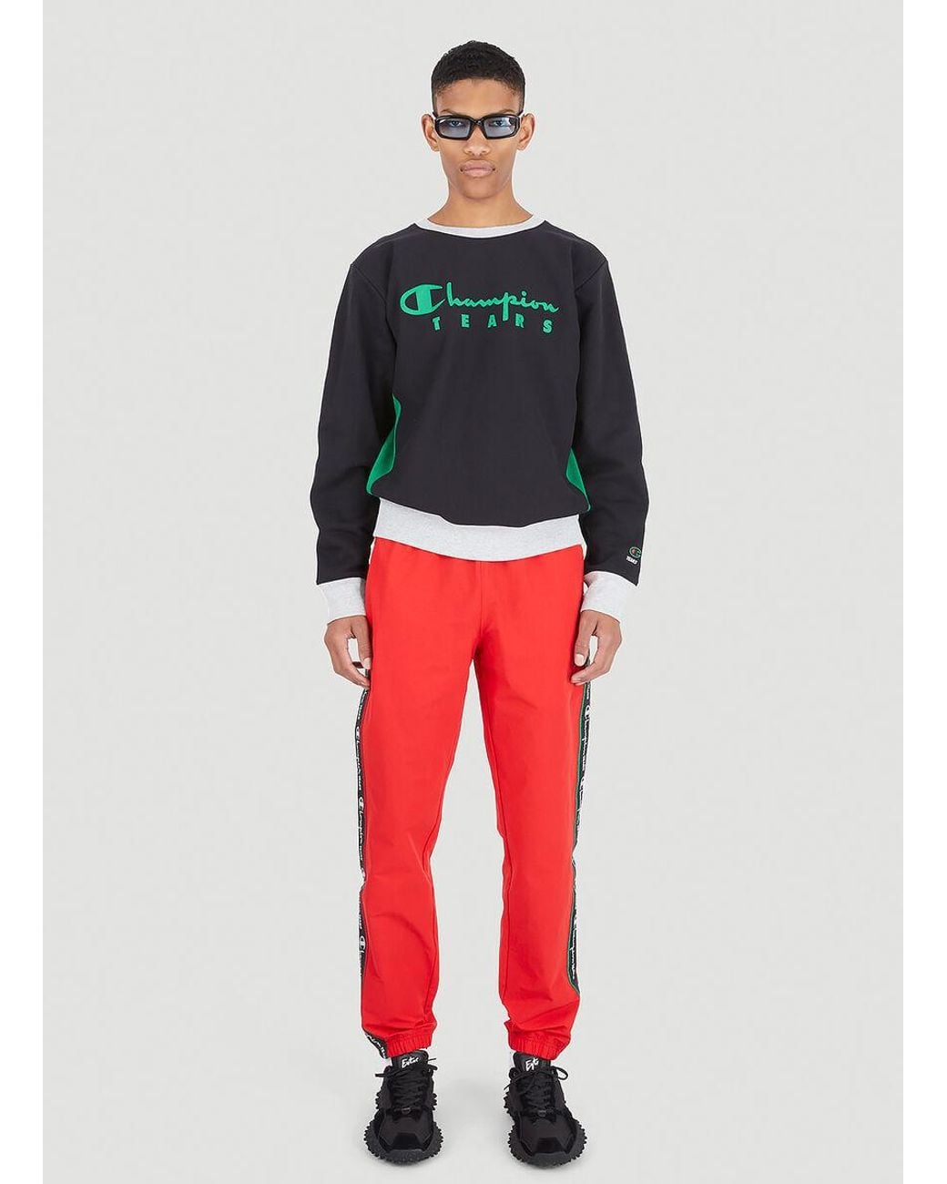Champion Red Logo Design Sweater for men