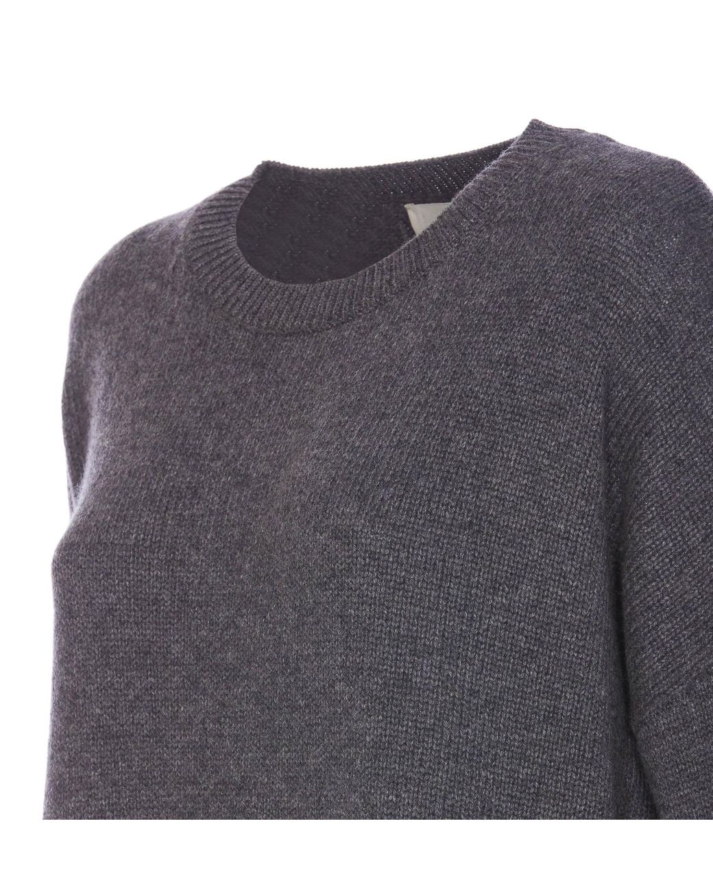 Lisa Yang Gray Mila Crewneck Knitwear