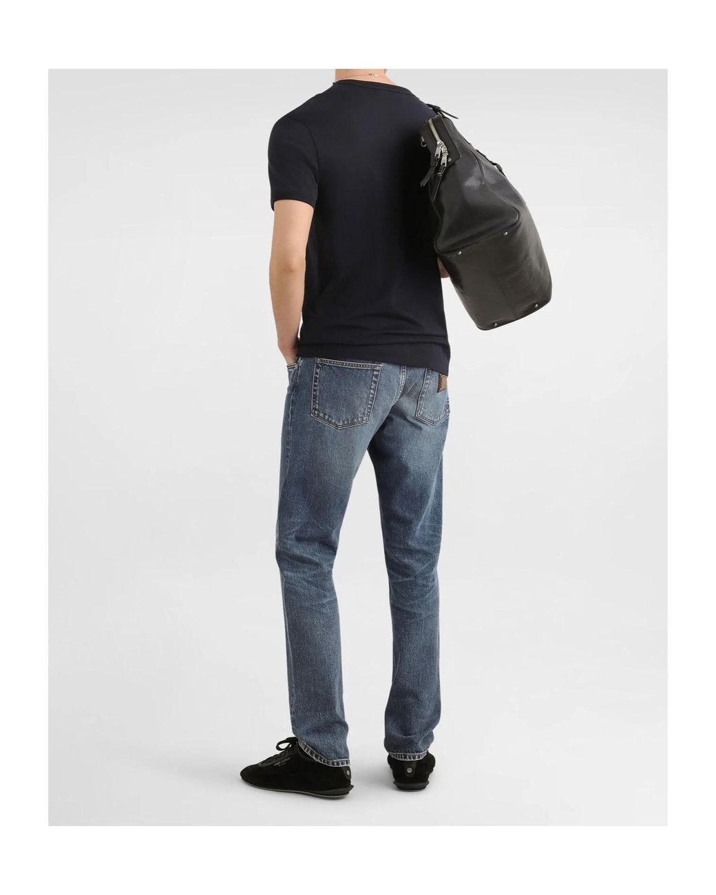 Dolce & Gabbana Blue Slim-Fit Distressed Jeans for men