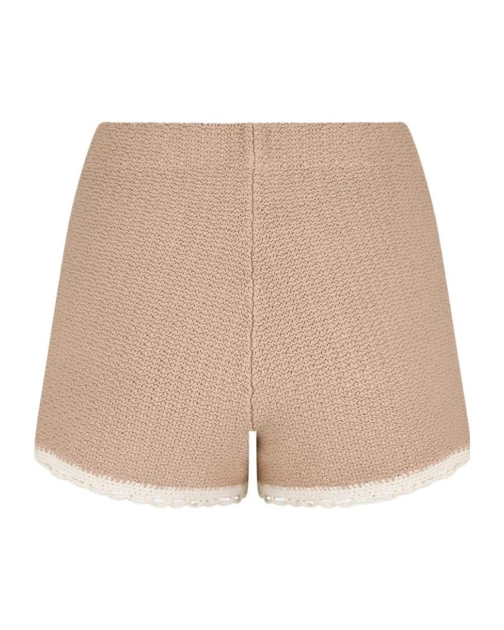 Posse Natural Color-Blocked Trim Shorts