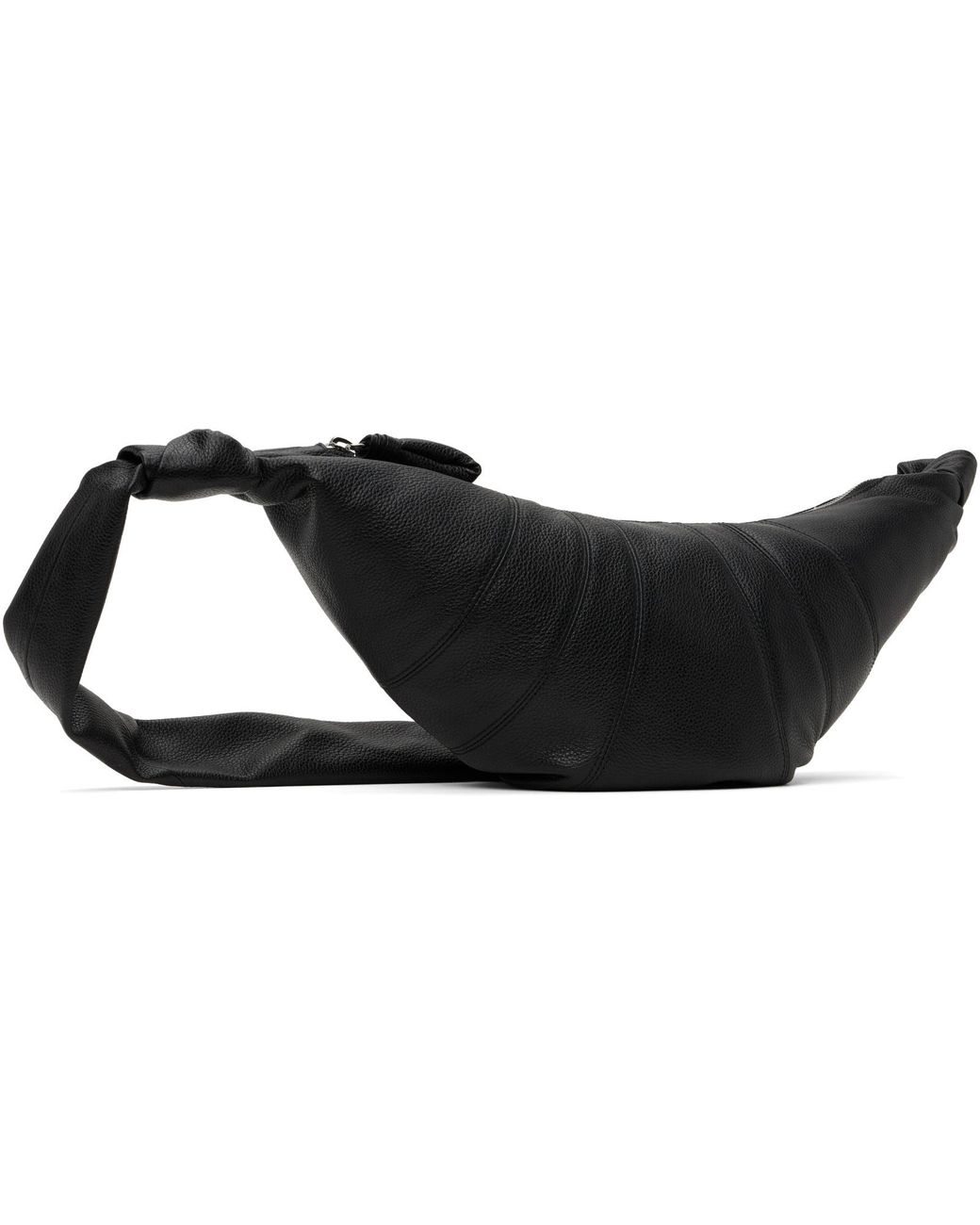 Lemaire Gray Croissant Zipped Medium Shoulder Bag