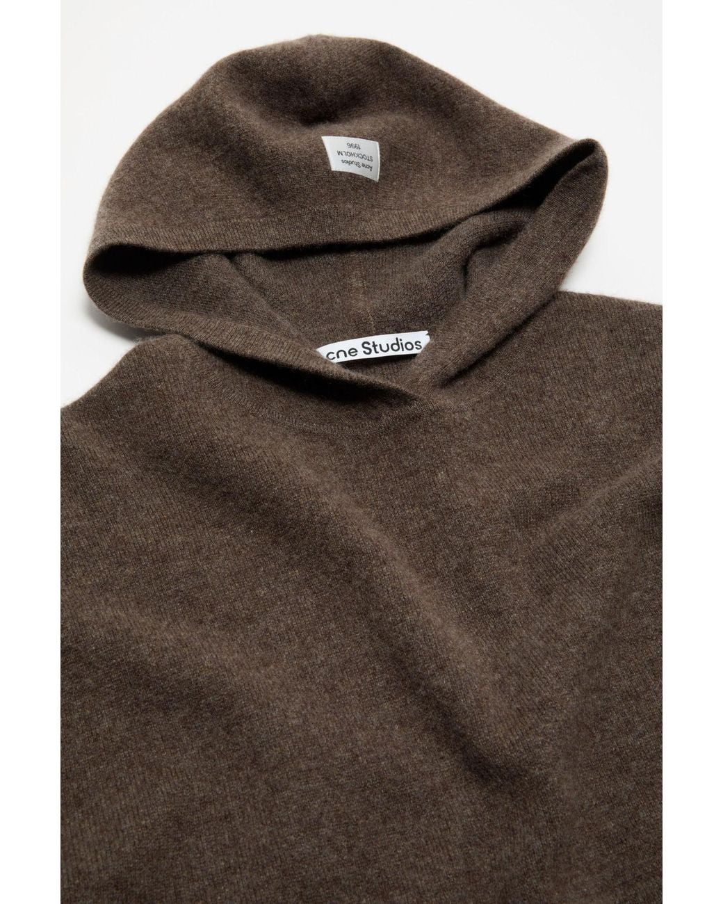 Acne Brown Cashmere-Blend Hoodie for men