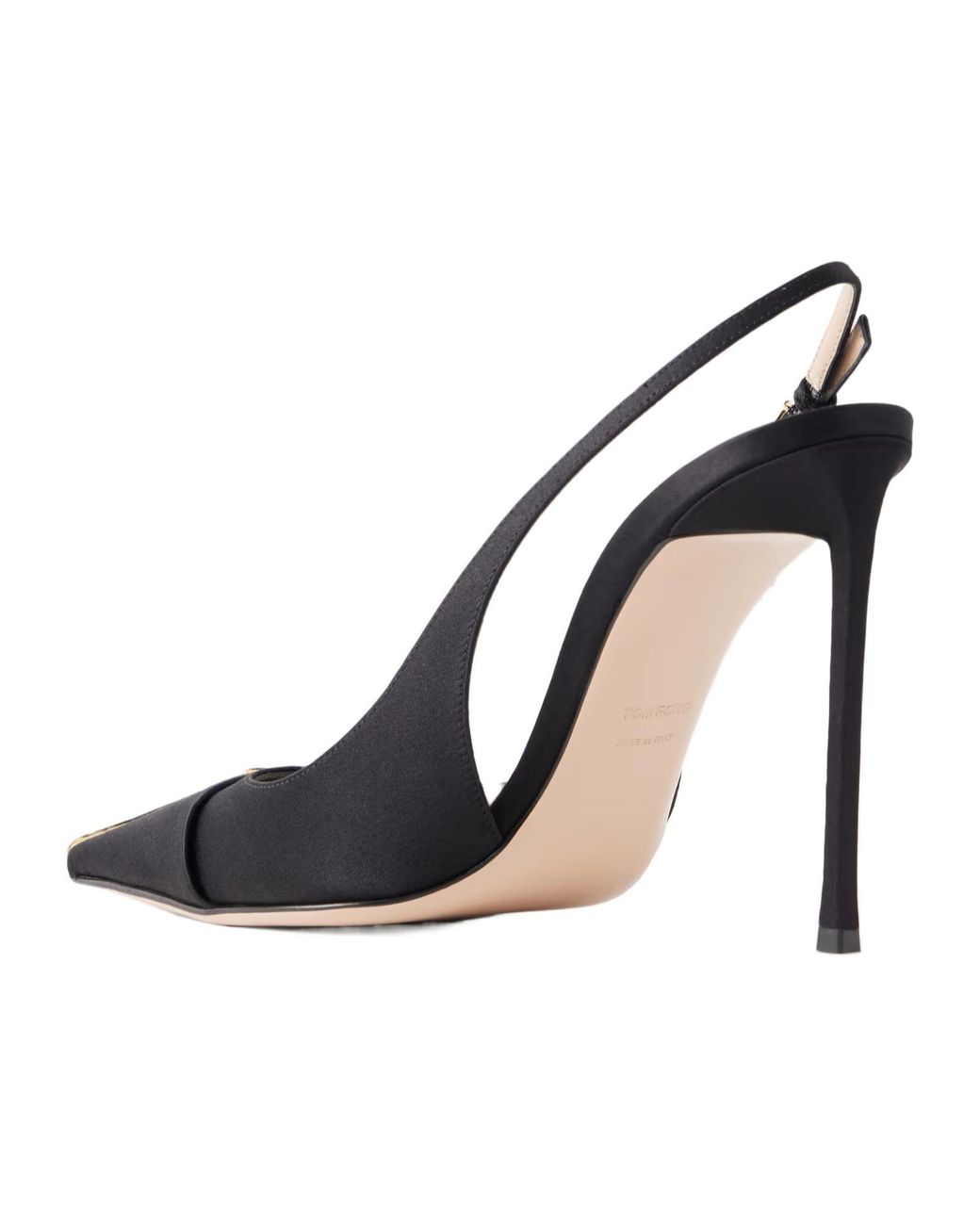 Tom Ford Multicolor Crystal-Embellished Satin Slingback Pumps