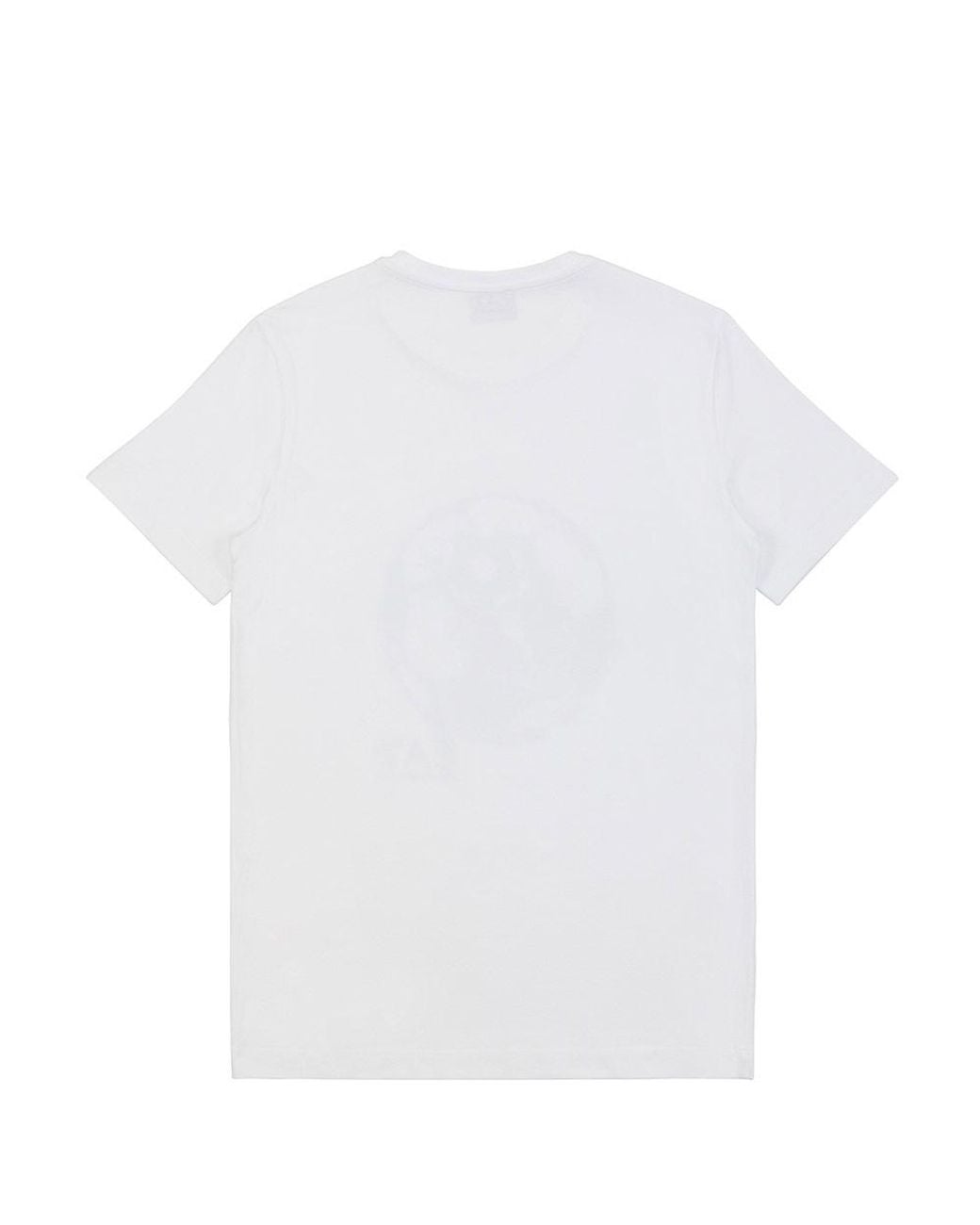 EA7 White Logo T-Shirt With Round Neck for men