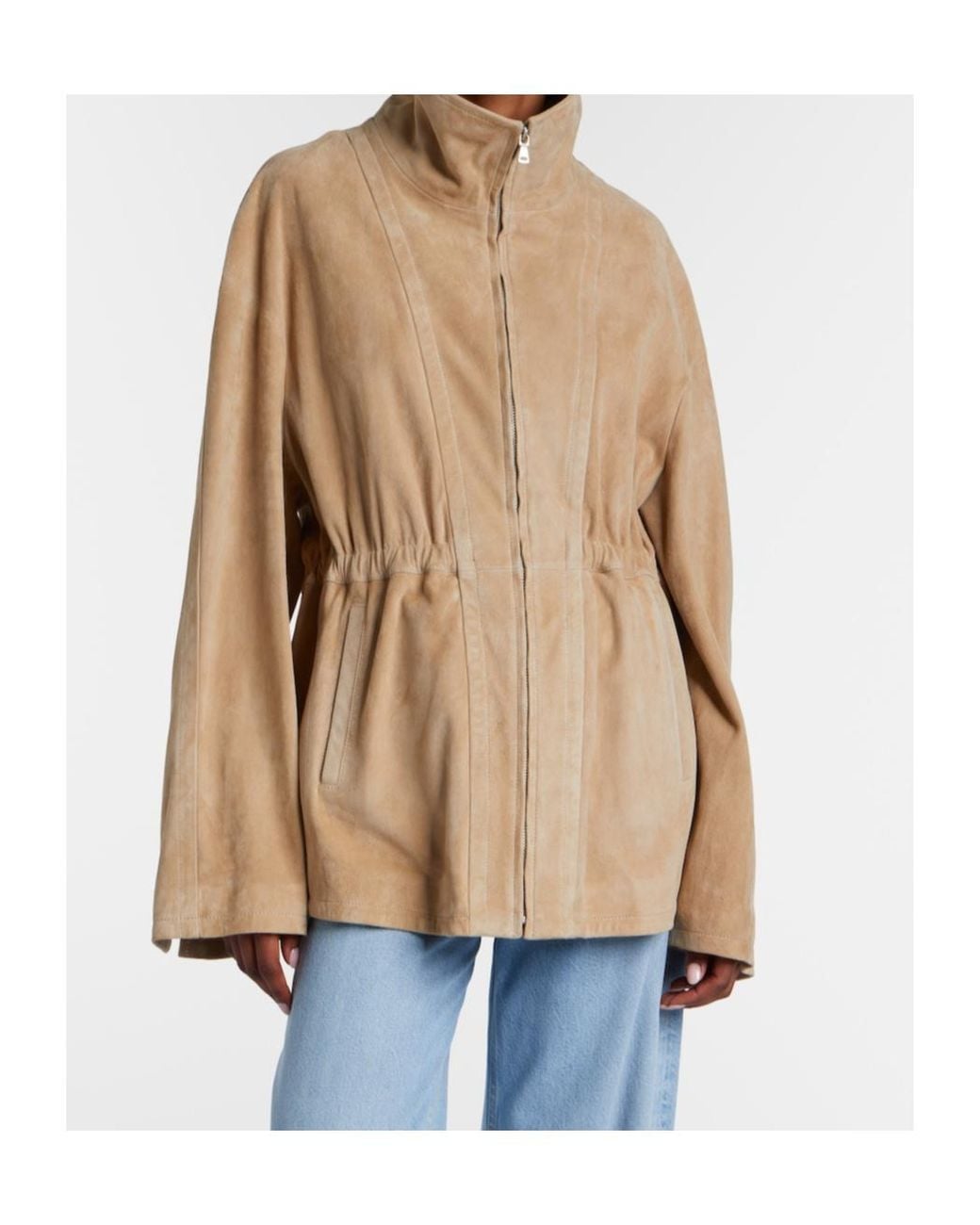 Nour Hammour Natural Passage Suede Jacket