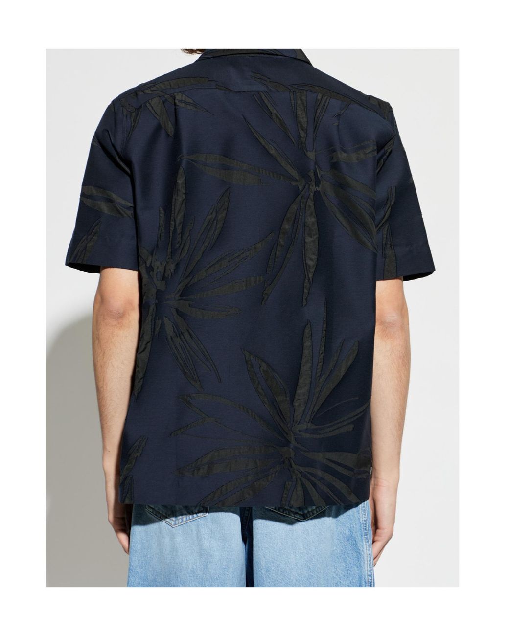 Dries Van Noten Blue Shirt With Embroidery for men