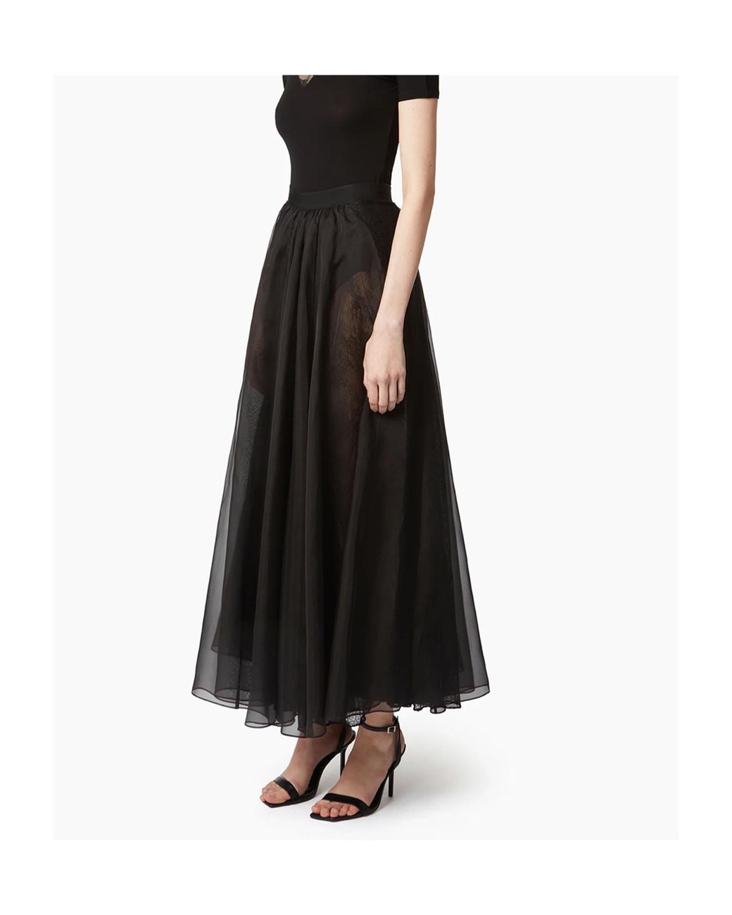 Nina Ricci Black Voluminous Maxi Skirt