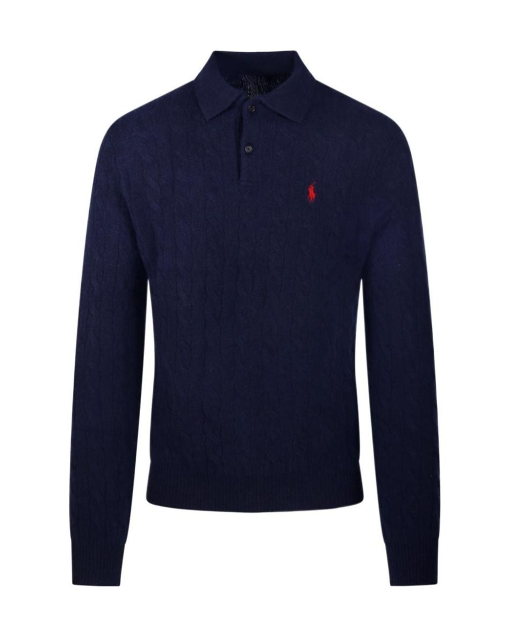 Ralph Lauren Blue Cable-Knit Sweater for men