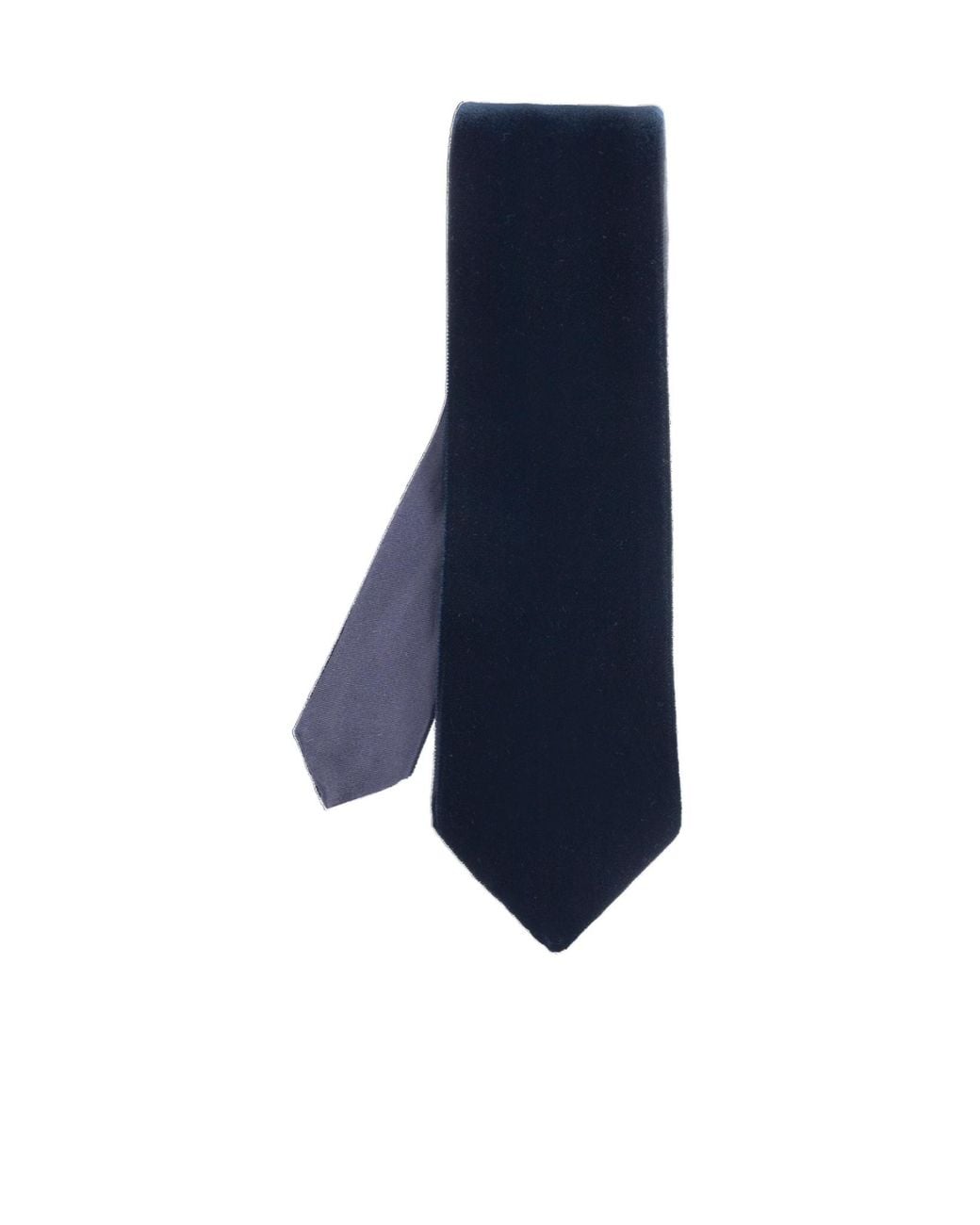 Giorgio Armani Blue Wrap Look Velvet Tie for men
