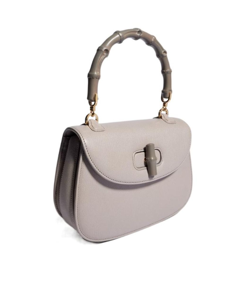 Gucci Gray Bamboo 1947 Small Bag